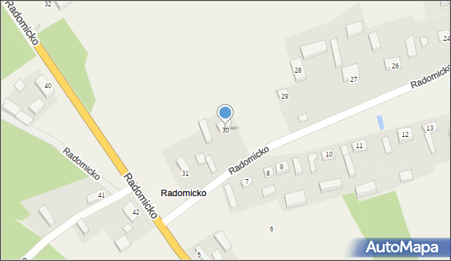Radomicko, Radomicko, 30, mapa Radomicko