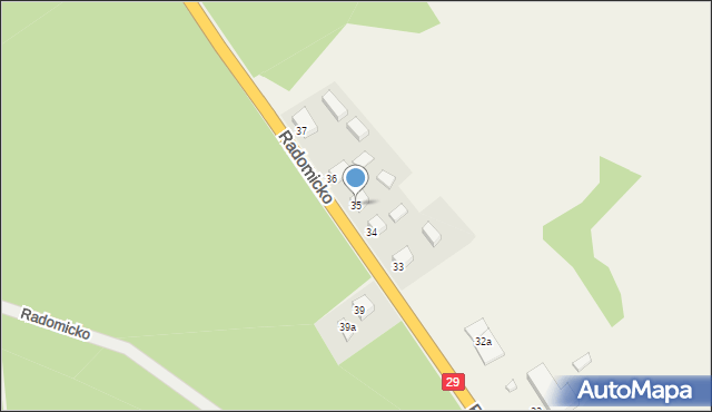 Radomicko, Radomicko, 35, mapa Radomicko