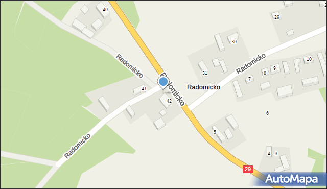 Radomicko, Radomicko, 42a, mapa Radomicko
