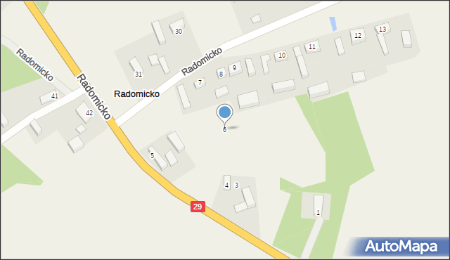 Radomicko, Radomicko, 6, mapa Radomicko