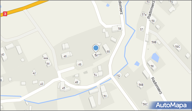 Radomierz, Radomierz, 54, mapa Radomierz