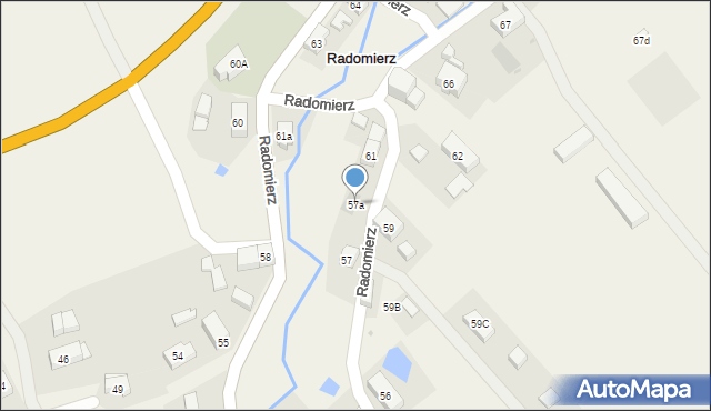 Radomierz, Radomierz, 57a, mapa Radomierz