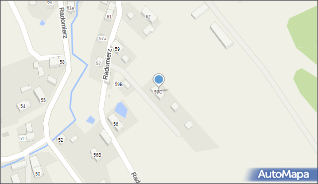 Radomierz, Radomierz, 59d, mapa Radomierz