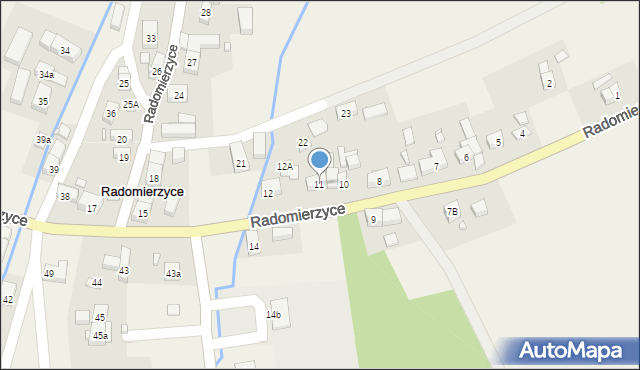 Radomierzyce, Radomierzyce, 11, mapa Radomierzyce