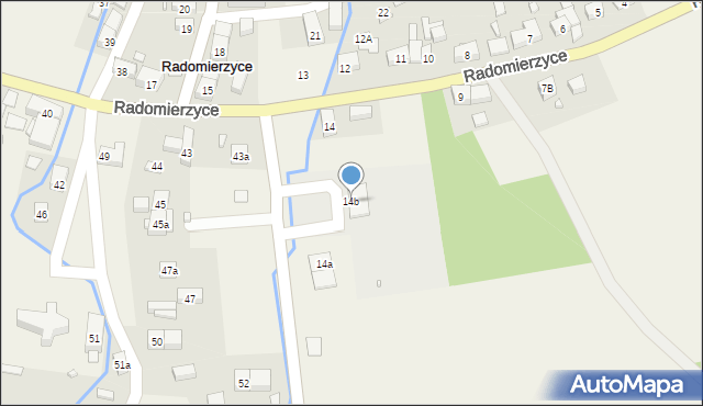 Radomierzyce, Radomierzyce, 14b, mapa Radomierzyce