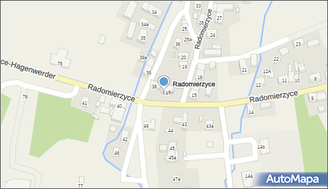 Radomierzyce, Radomierzyce, 17a, mapa Radomierzyce