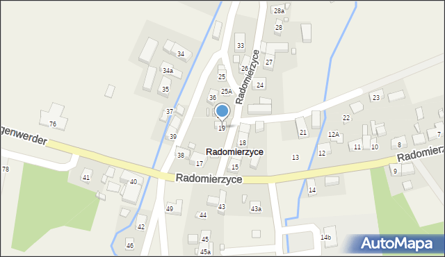 Radomierzyce, Radomierzyce, 19, mapa Radomierzyce
