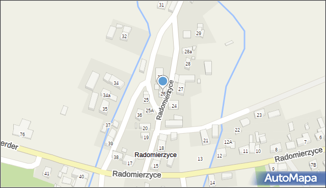 Radomierzyce, Radomierzyce, 26, mapa Radomierzyce