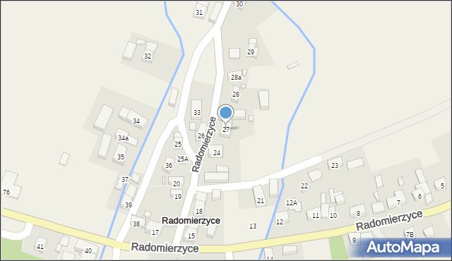 Radomierzyce, Radomierzyce, 27, mapa Radomierzyce