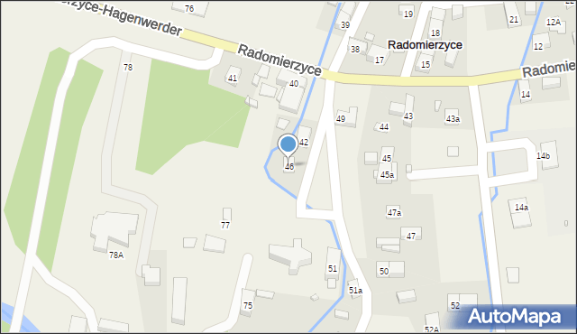 Radomierzyce, Radomierzyce, 46, mapa Radomierzyce