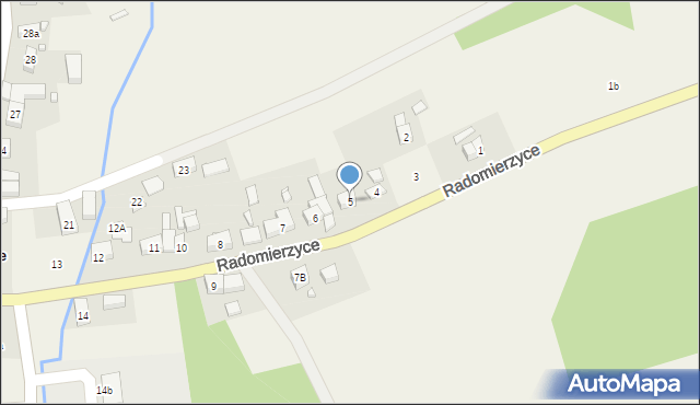 Radomierzyce, Radomierzyce, 5, mapa Radomierzyce