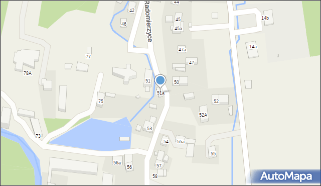 Radomierzyce, Radomierzyce, 51a, mapa Radomierzyce