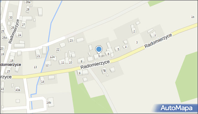 Radomierzyce, Radomierzyce, 7, mapa Radomierzyce