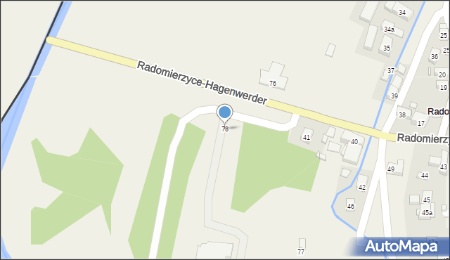 Radomierzyce, Radomierzyce, 78, mapa Radomierzyce