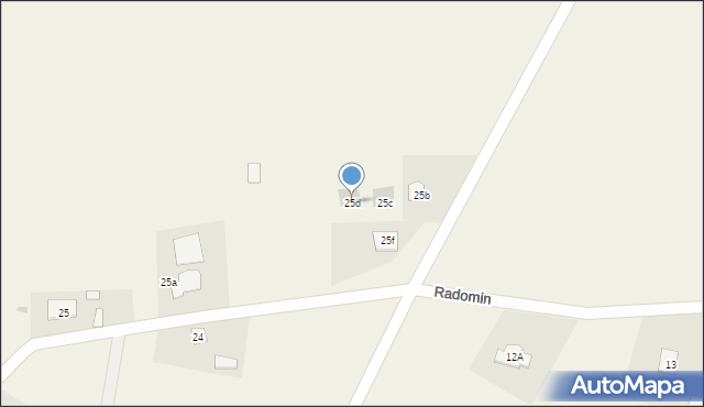 Radomin, Radomin, 25d, mapa Radomin
