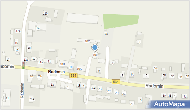 Radomin, Radomin, 10E, mapa Radomin