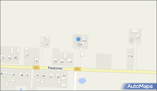 Radomin, Radomin, 172, mapa Radomin