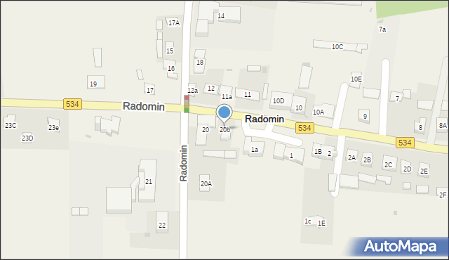 Radomin, Radomin, 20b, mapa Radomin