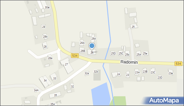 Radomin, Radomin, 26, mapa Radomin