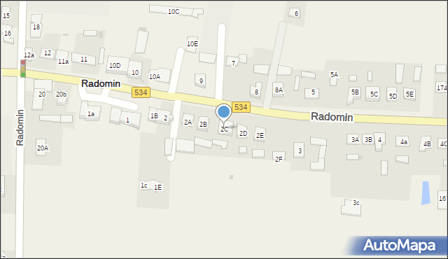 Radomin, Radomin, 2C, mapa Radomin