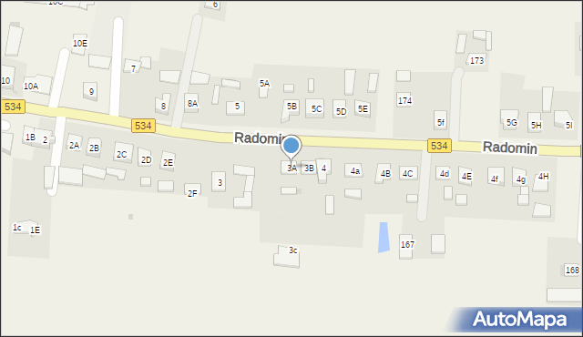 Radomin, Radomin, 3A, mapa Radomin