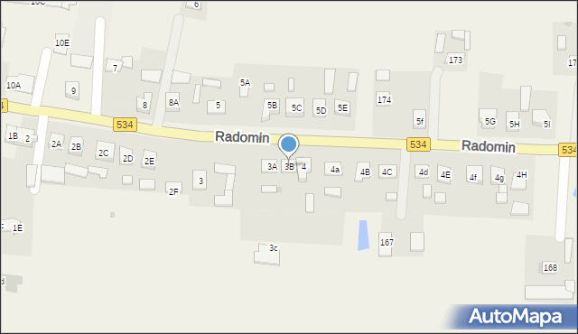 Radomin, Radomin, 3B, mapa Radomin