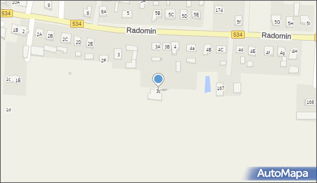 Radomin, Radomin, 3c, mapa Radomin