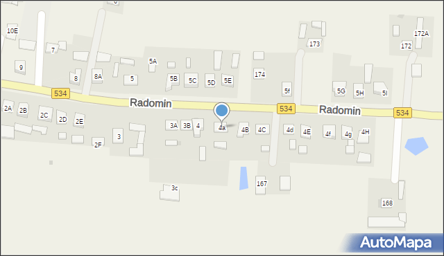 Radomin, Radomin, 4a, mapa Radomin