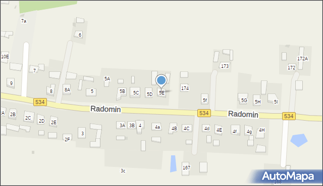 Radomin, Radomin, 5E, mapa Radomin