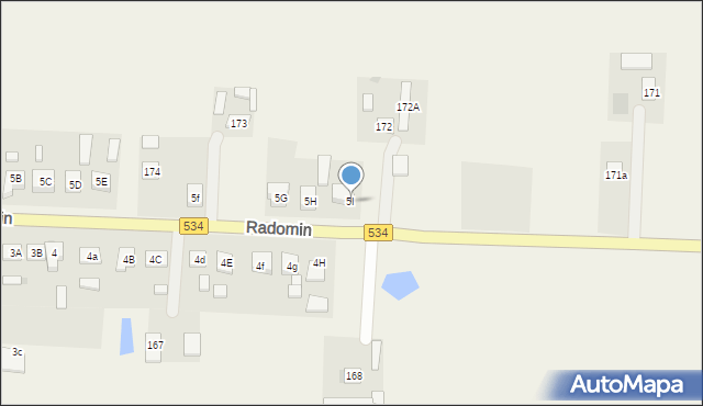 Radomin, Radomin, 5I, mapa Radomin