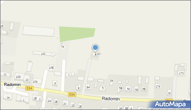 Radomin, Radomin, 6, mapa Radomin