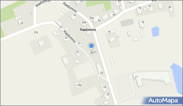 Radomno, Radomno, 19, mapa Radomno