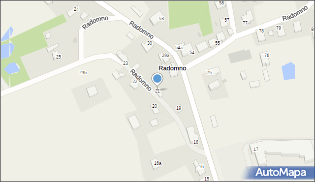Radomno, Radomno, 21, mapa Radomno