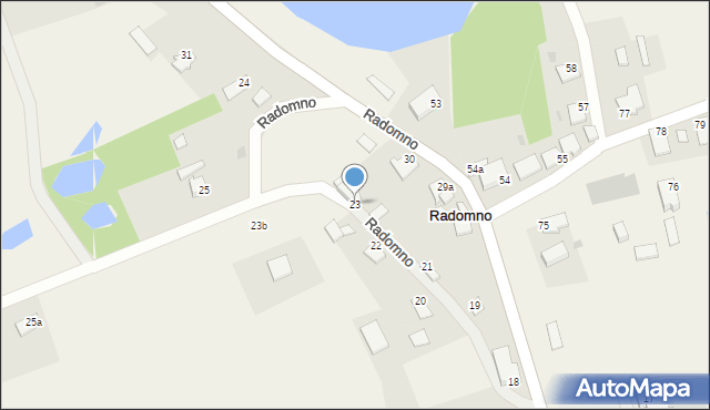 Radomno, Radomno, 23, mapa Radomno