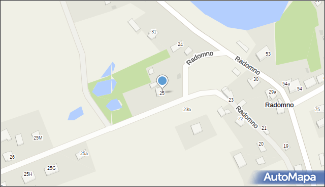Radomno, Radomno, 25, mapa Radomno