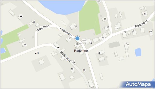 Radomno, Radomno, 29a, mapa Radomno