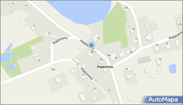 Radomno, Radomno, 30, mapa Radomno