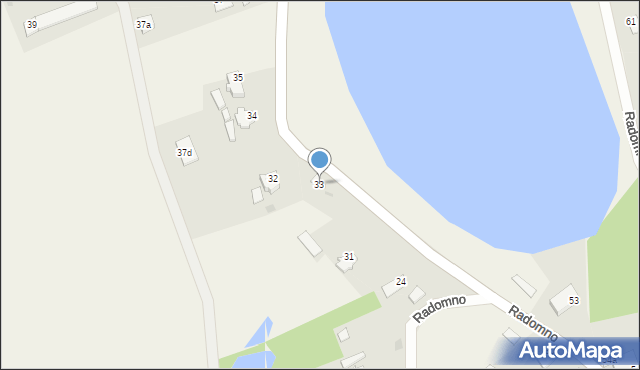 Radomno, Radomno, 33, mapa Radomno