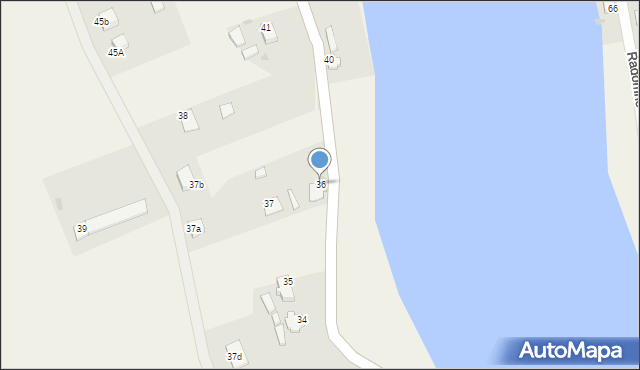 Radomno, Radomno, 36, mapa Radomno