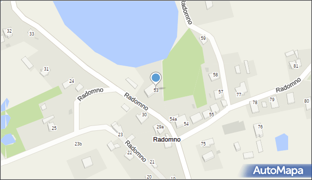 Radomno, Radomno, 53, mapa Radomno
