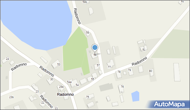 Radomno, Radomno, 58, mapa Radomno