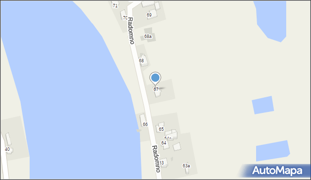 Radomno, Radomno, 67, mapa Radomno