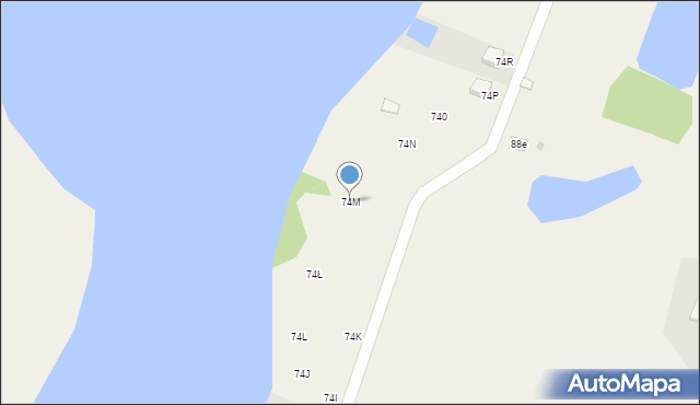 Radomno, Radomno, 74M, mapa Radomno