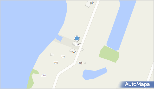 Radomno, Radomno, 74R, mapa Radomno