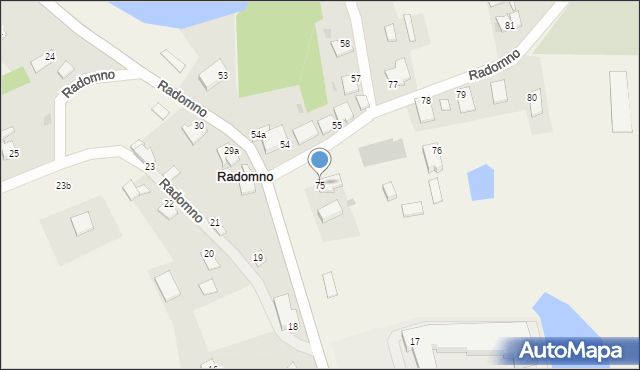 Radomno, Radomno, 75, mapa Radomno