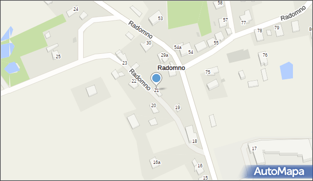 Radomno, Radomno, 21, mapa Radomno