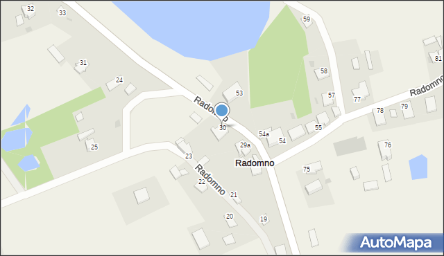 Radomno, Radomno, 30, mapa Radomno