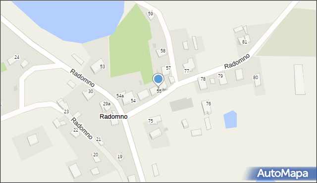 Radomno, Radomno, 55, mapa Radomno