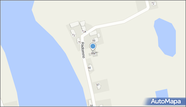 Radomno, Radomno, 68a, mapa Radomno