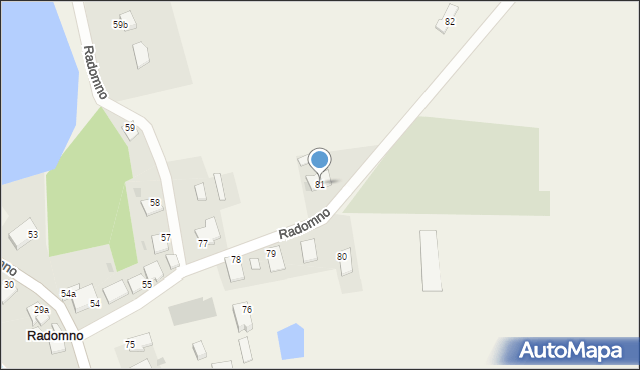 Radomno, Radomno, 81, mapa Radomno